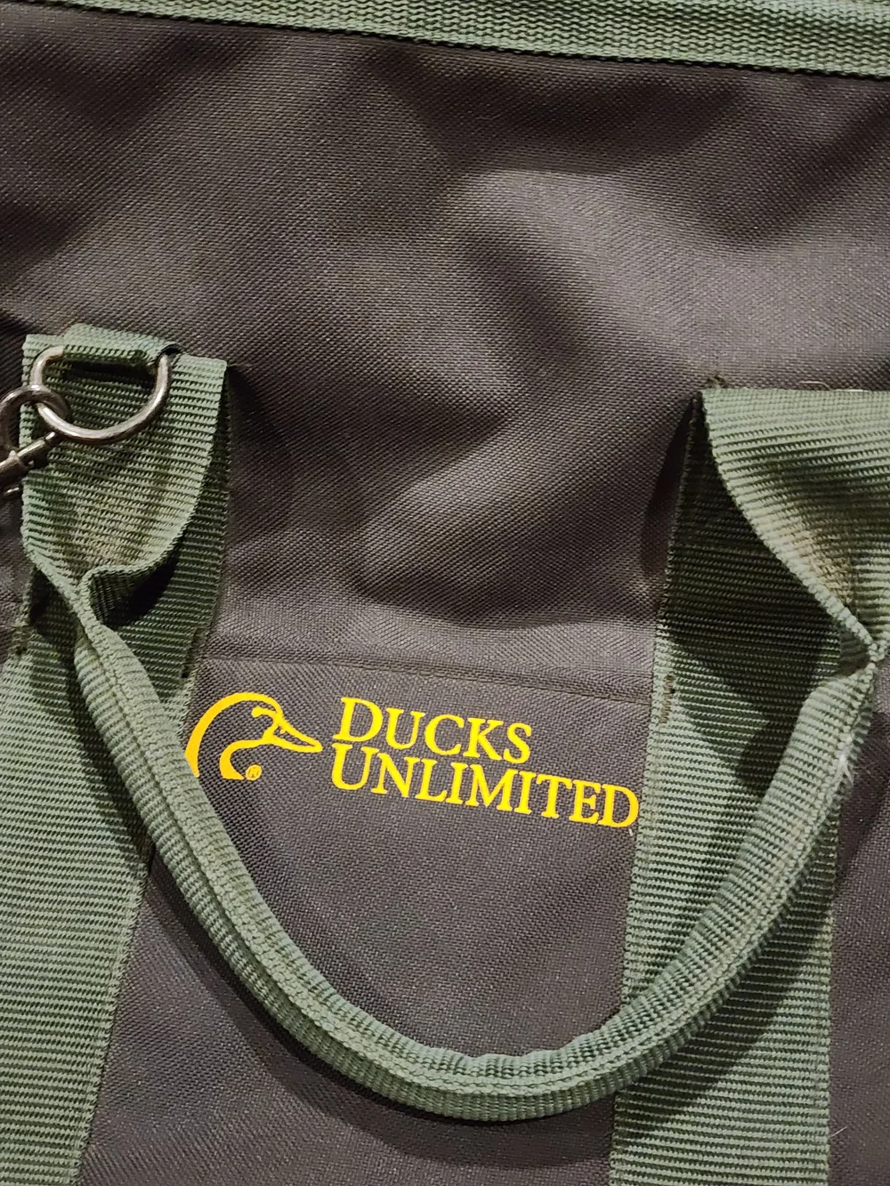 Ducks Unlimited Black and Green Tactical Duffel Bag